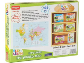 Funskool World Map Puzzles Educational Game  (105 Pieces)